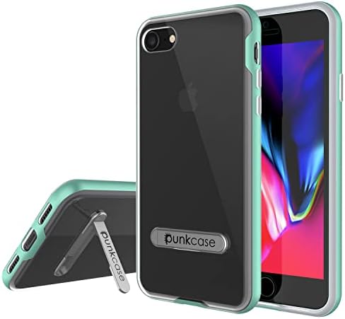 Punkcase for iPhone SE 2022 Case [Lucid 3.0 Series] [Slim Fit] [ברור גב] כיסוי מגן עם מגן מסך Kickstand & Punkshield משולב לאייפון SE